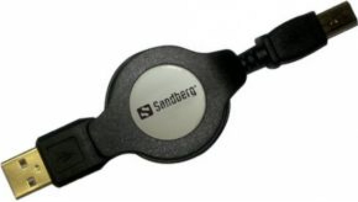 Sandberg Retractable USB 2.0 A-B 1.2m