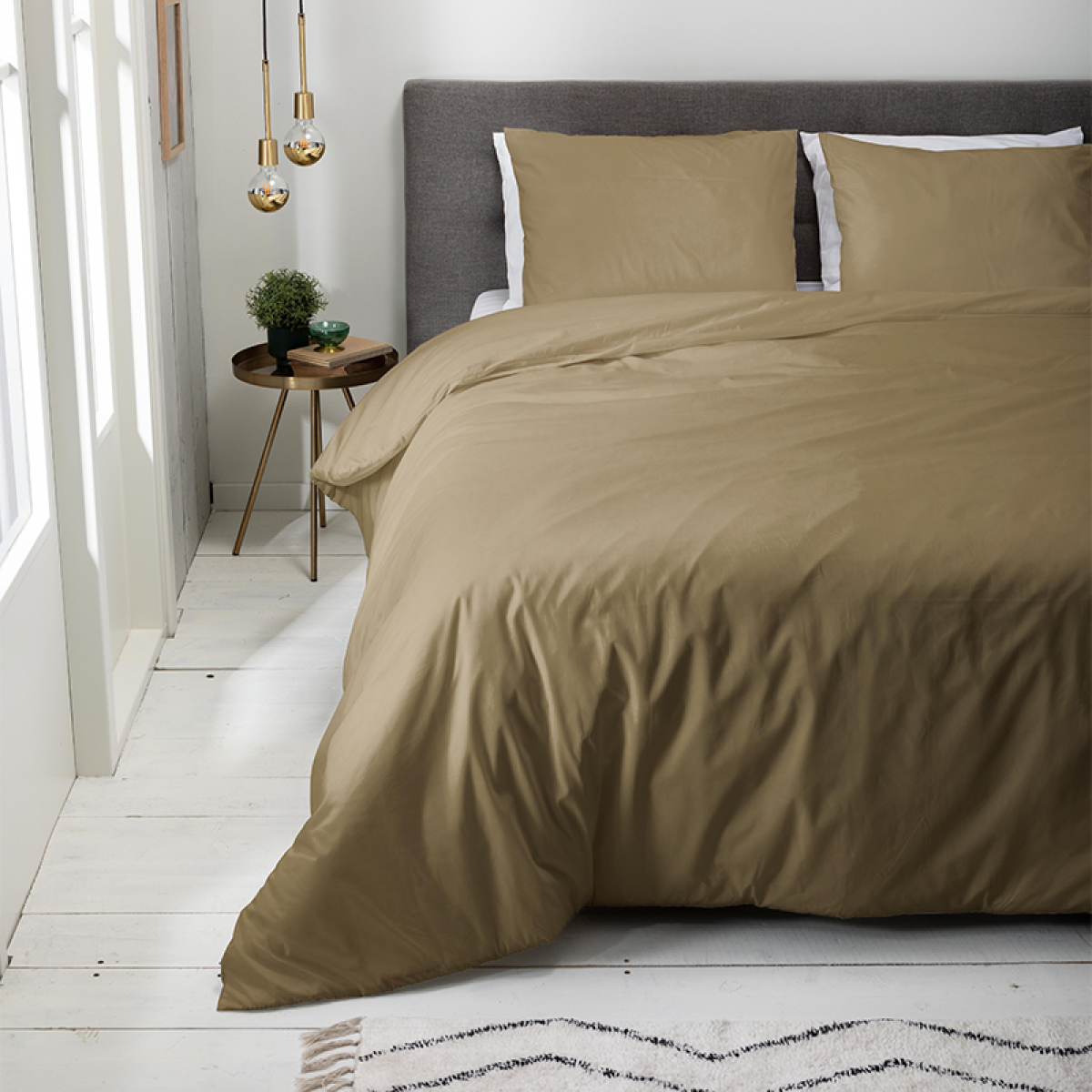 Luna Bedding Luna Uni - Brons 2-persoons (200 x 220 cm + 2 kussenslopen) Dekbedovertrek