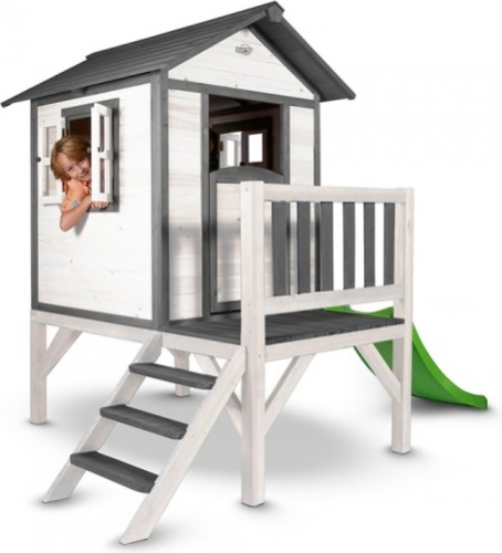 Sunny Lodge XL speelhuis grijs/wit 190 x 260 x 167 cm