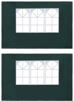 VidaXL Tentwanden Met Raam Pe Groen 2 St