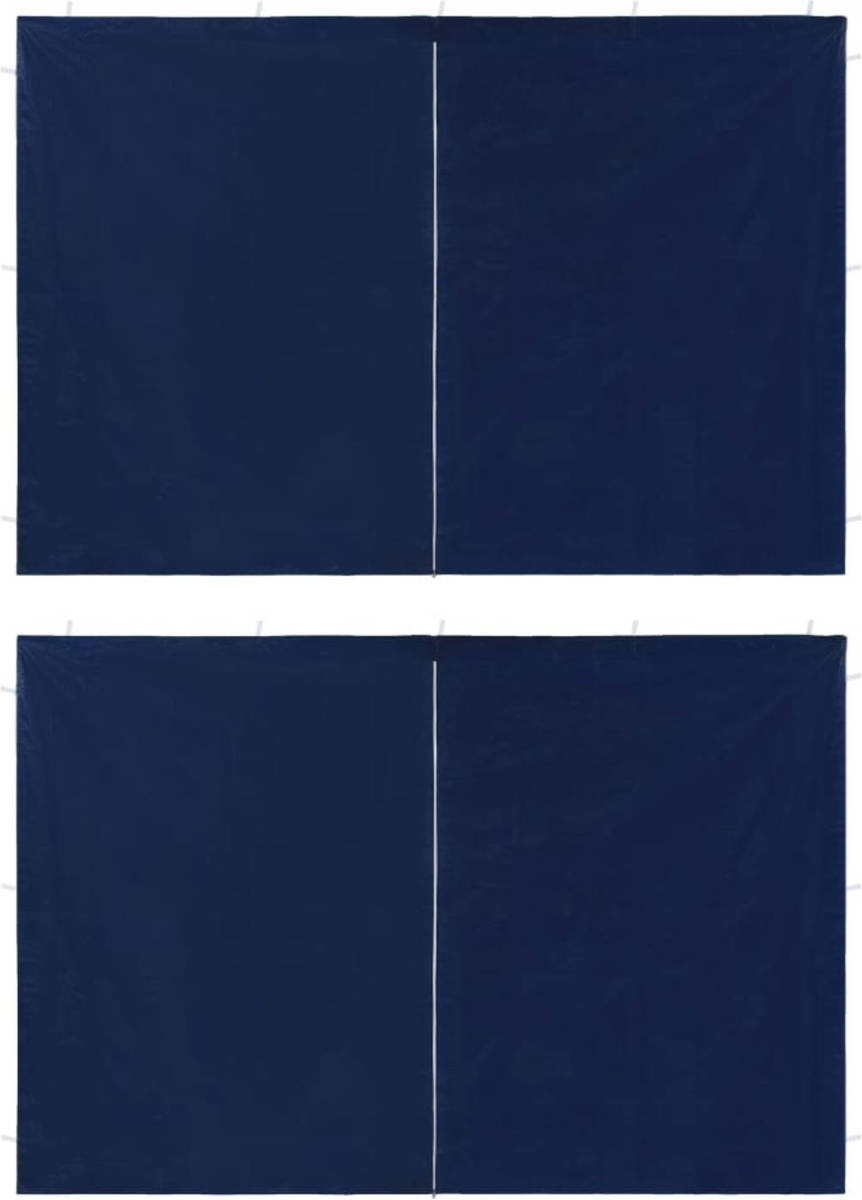 VidaXL Tentwanden Met Ritssluiting Pe Blauw 2 St