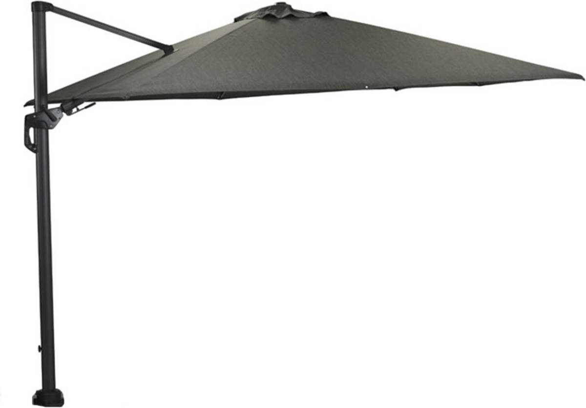 Garden Impressions Zweefparasol Hawaii Deluxe 300x300 - Donker Grijs - Moss Green