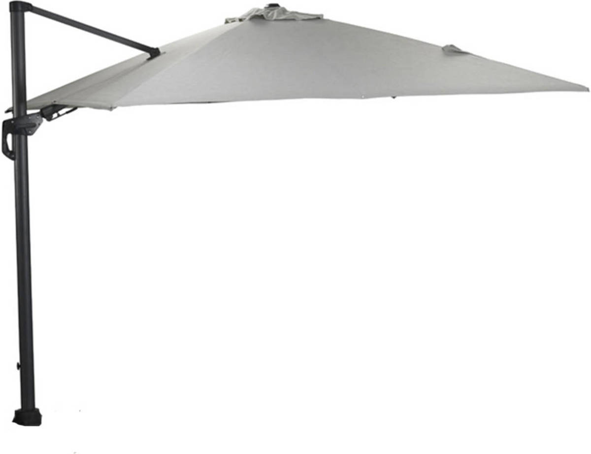 Garden Impressions Zweefparasol Hawaii Deluxe 300x300 - Donker Grijs - Zand