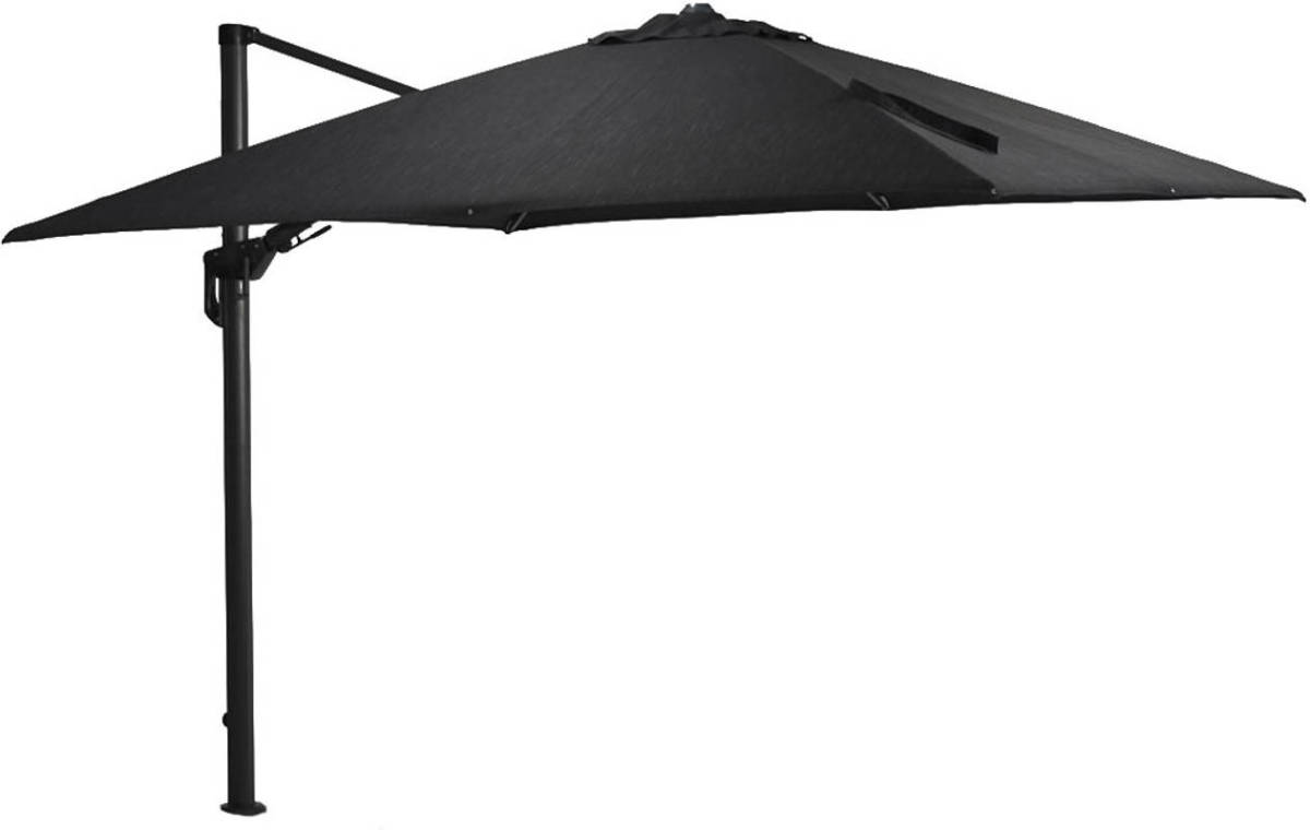 Garden Impressions Zweefparasol Hawaii Deluxe 300x300 - Donker Grijs - Zwart
