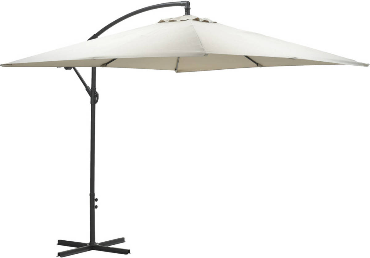 Garden Impressions Corfu Parasol 250x250 - Donker Grijs - Zand