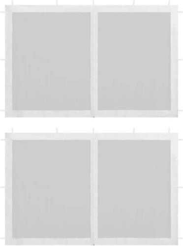 VidaXL Tentwanden Mesh Wit 2 St