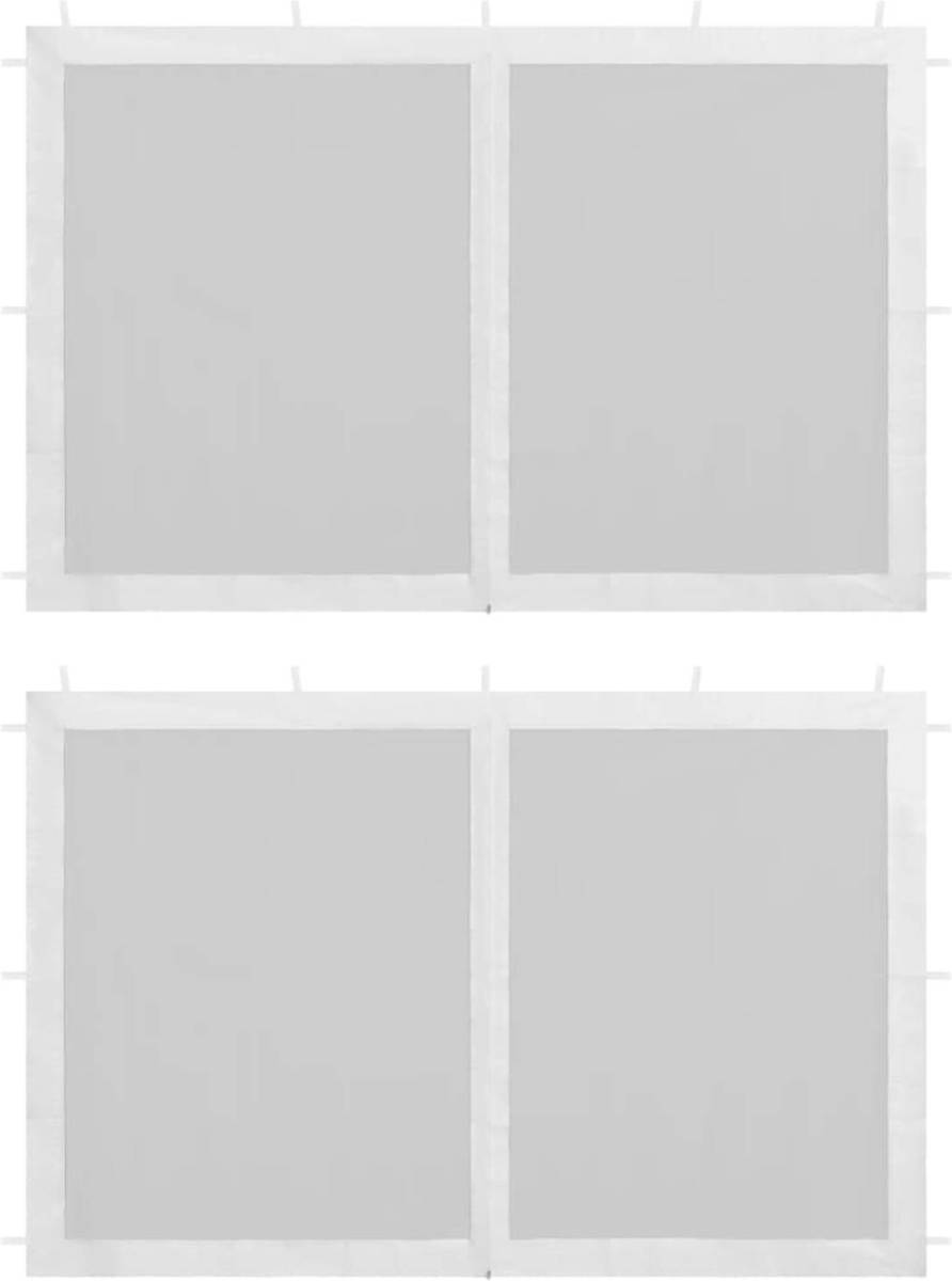 VidaXL Tentwanden Mesh Wit 2 St