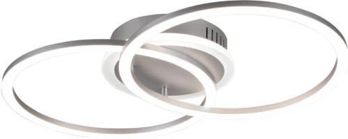 BES LED Led Plafondlamp - Plafondverlichting - Trion Venda - 25w - Warm Wit 3000k - Dimbaar - Rond - Mat Titaan - Aluminium