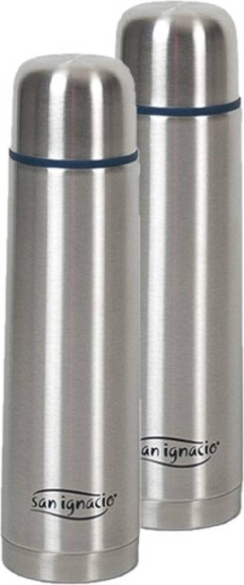 San Ignacio Set Van 2x Stuks Rvs Thermosfles / Isoleerfles 500 Ml - Thermosflessen