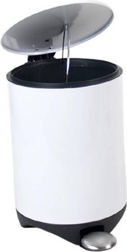 Gerimport Afvalemmer 21 X 20 X 30 Cm Staal Wit 5 Liter