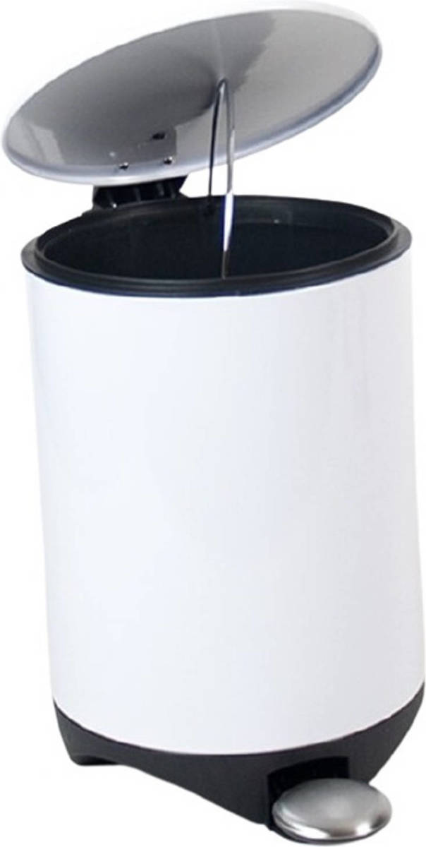 Gerimport Afvalemmer 21 X 20 X 30 Cm Staal Wit 5 Liter