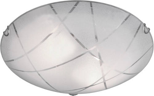 BES LED Led Plafondlamp - Plafondverlichting - Trion Sandra - E27 Fitting - 2-lichts - Rond - Mat Wit - Glas