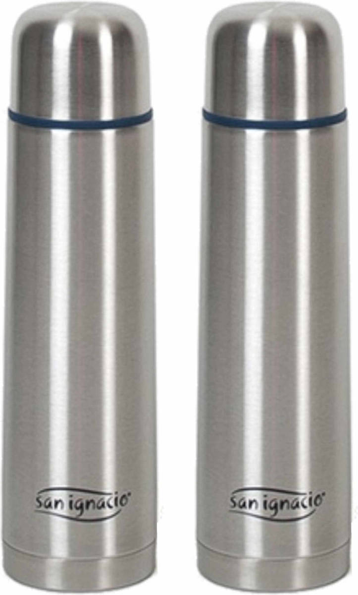 San Ignacio Set Van 2x Stuks Rvs Thermosfles / Isoleerfles 700 Ml - Thermosflessen