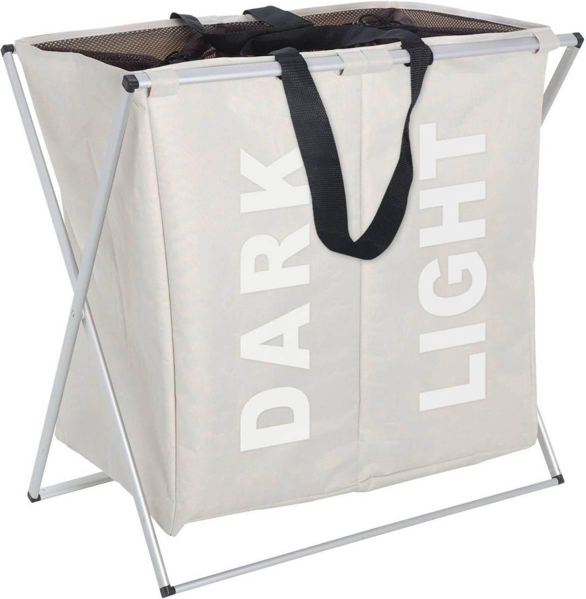 Wenko Wasmand Duo 120 Liter 59 X 57 Cm Polyester Beige