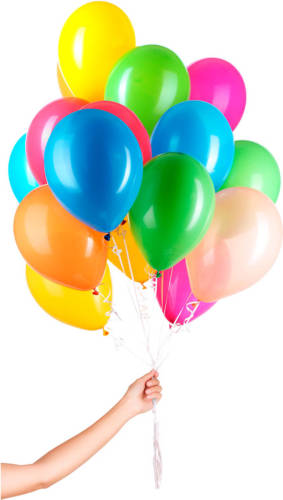 Folat Heliumballonnen Met Lint 23 Cm Latex 50 Stuks