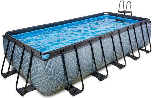 EXIT Stone Zwembad 540x250x122cm Met Filterpomp - Grijs