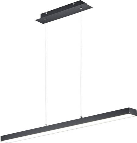 BES LED Led Hanglamp - Trion Agina - 18w - Aanpasbare Kleur - Dimbaar - Rechthoek - Mat Zwart - Aluminium