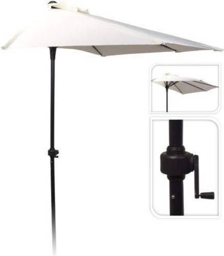 Relaxwonen - Balkon Parasol - Half Rond - 250cm - Wit