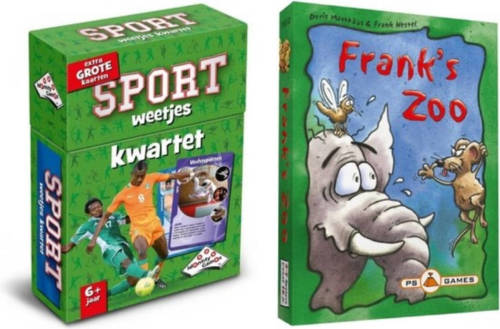 999 Games Spellenbundel - 2 Stuks - Kwartet Sport Weetjes & Franks Zoo