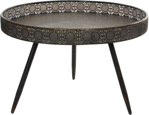Mica Decorations Bijzettafel Lagune Rond Metaal Brons H45,5 X D70 - Home Deco Meubels En Tafels