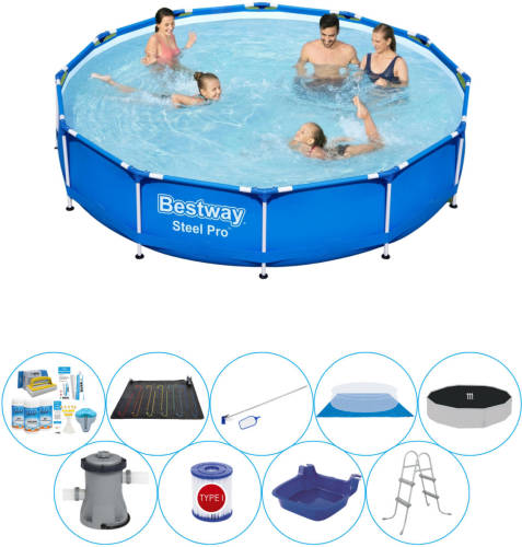 Deluxe Zwembad Pakket - Bestway Steel Pro Rond 366x76 Cm