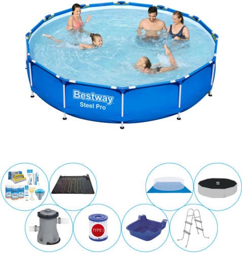 Deluxe Zwembad Set - Bestway Steel Pro Rond 366x76 Cm