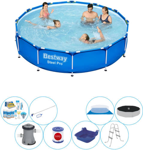 Deluxe Zwembad Deal - Bestway Steel Pro Rond 366x76 Cm