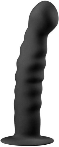 Easytoys Siliconen dildo met zuignap - zwart