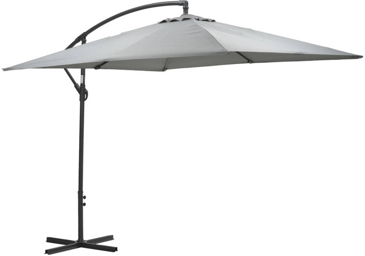 Garden Impressions Corfu Parasol 250x250 - Donker Grijs - Licht Grijs