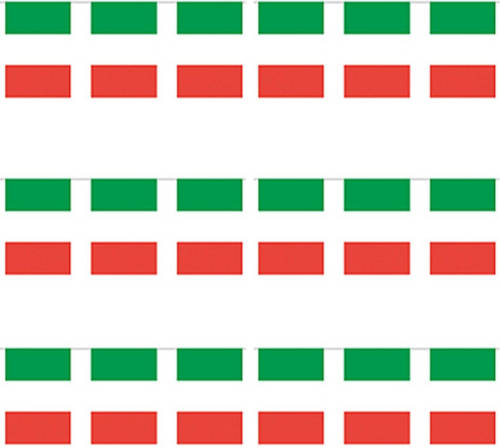 Bellatio Decorations 3x Papieren Slinger Italie 4 Meter - Italiaanse Vlag - Supporter Feestartikelen - Landen Decoratie/versiering