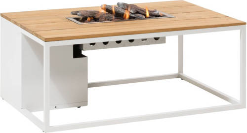 Cosi Fires Cosiloft 120 White/teak Rechthoek
