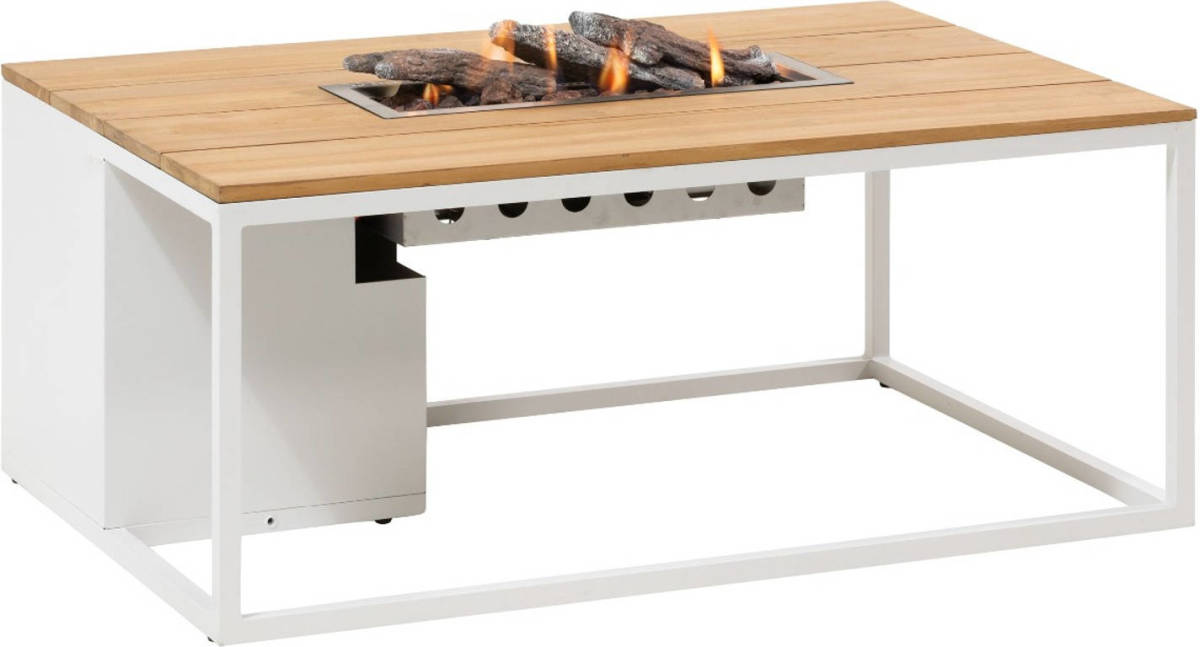 Cosi Fires Cosiloft 120 White/teak Rechthoek