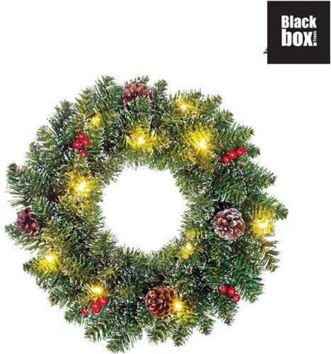 Black Box Trees - Kerstkrans Met Verlichting - Ø35 Cm