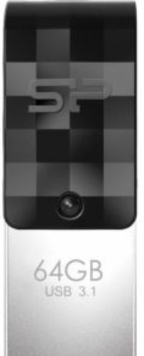 Silicon Power Mobile C31 64GB USB 3.0 (3.1 Gen 1) Type-A/Type-C Zwart, Grijs, Zilver USB flash drive