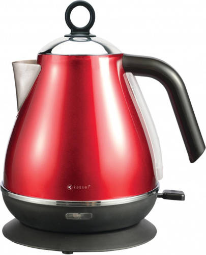 Kassel - Retro Waterkoker - 1,7l - Rvs - Bordeaux Rood