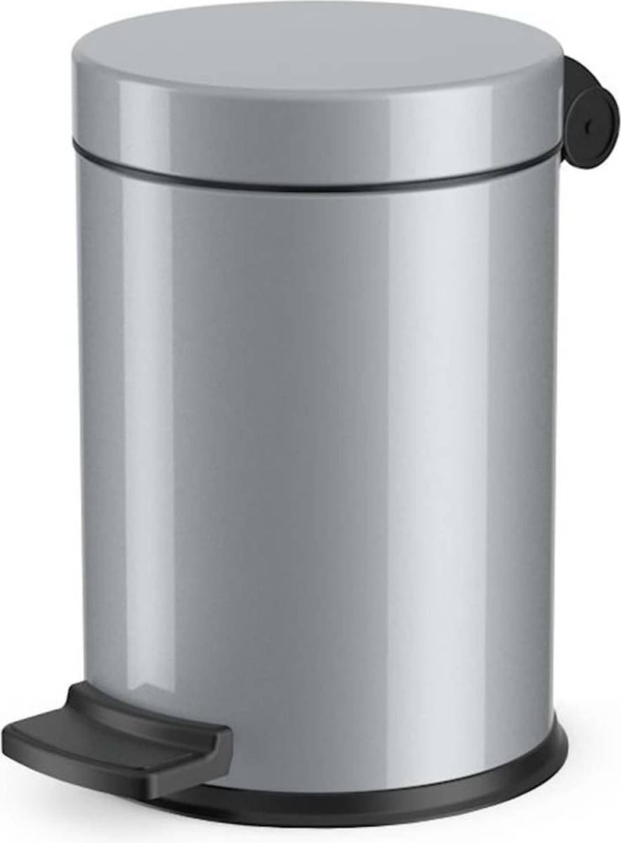 Hailo Pedaalemmer Solid S 3 L Zilverkleurig