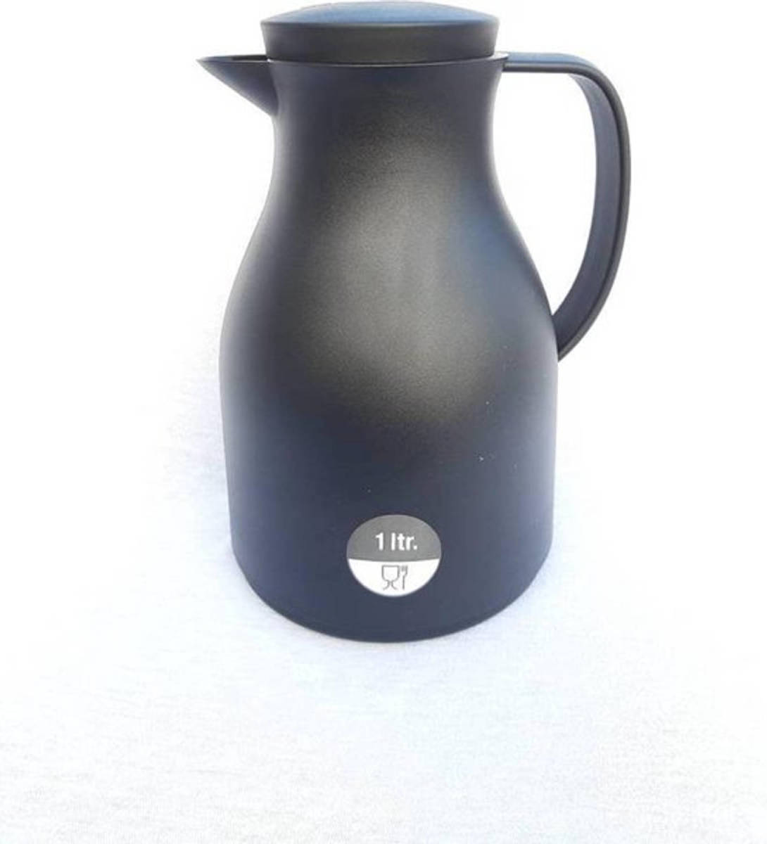 Haushalt Thermoskan Met Drukvergrendeling Zwart - 1 Liter