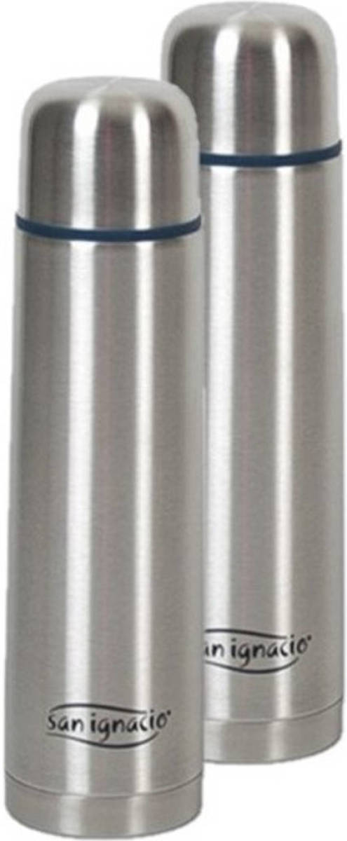 San Ignacio Set Van 2x Stuks Rvs Thermosfles / Isoleerfles 350 Ml - Thermosflessen