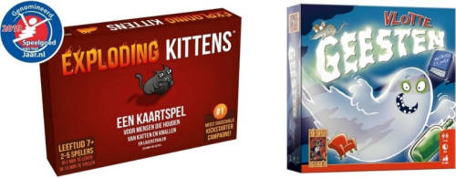 999 Games Spellenbundel - Kaartspel - 2 Stuks - Exploding Kittens & Vlotte Geesten