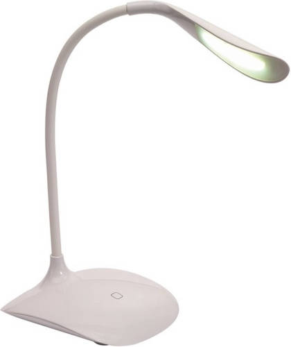 Bellatio Design Witte Bureaulamp/leeslamp Met Usb Kabel 28 Cm - Tafellampen