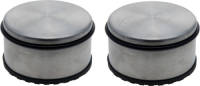 Excellent Houseware Set Van 2x Stuks Aluminium Deurstoppers Met Rubber 11 Cm - Deurstoppers