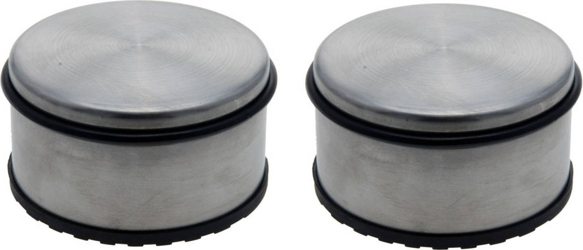 Excellent Houseware Set Van 2x Stuks Aluminium Deurstoppers Met Rubber 11 Cm - Deurstoppers