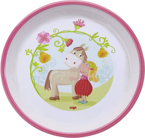 Haba Bord Vicki & Pirli 18 Cm Wit/roze