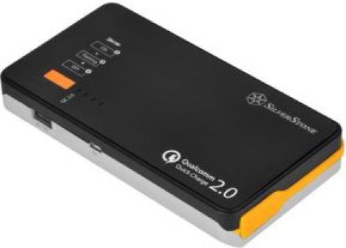 SilverStone PB06 Lithium-Polymeer (LiPo) 10000mAh Zwart, Zilver powerbank