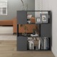 VidaXL Boekenkast/kamerscherm 80x24x94 cm spaanplaat hoogglans grijs