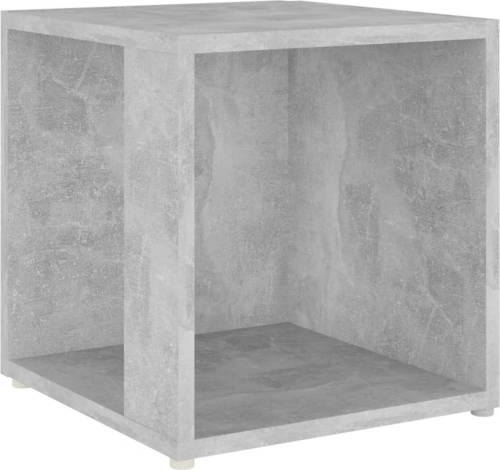 VidaXL Bijzettafel 33x33x34,5 cm spaanplaat betongrijs