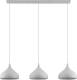 Lindby Elamira hanglamp, 3-lamps, wit