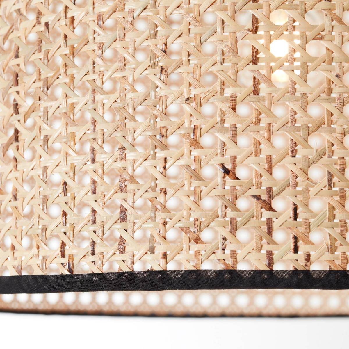 Brilliant Boogvloerlamp Wiley met rotan