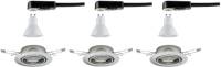 Paulmann Base GU10-inbouwspot set van 3, ijzer
