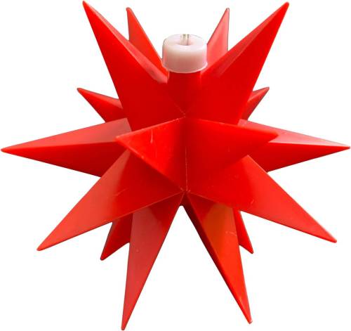 Sterntaler LED ster buiten, batterij 18-punten, Ø 12 cm rood
